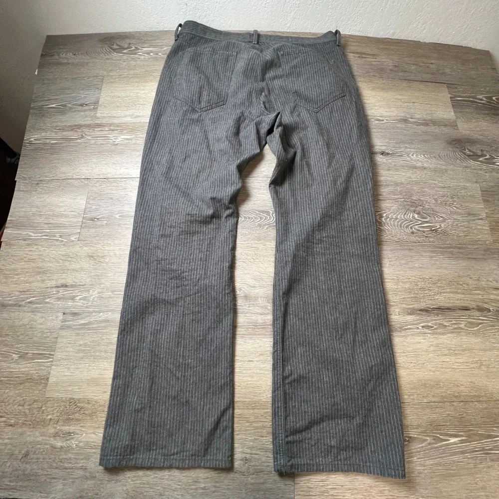 Banana Republic Pants Mens 33x30 Gray Pinstripe Straight Fit Cotton Trousers